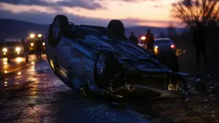 Кола по таван край Казачево: непознати спряха да помогнат на семейство с босо дете