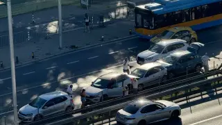 Верижна катастрофа на "Цариградско шосе" в София в час пик
