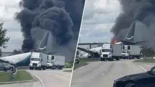 Самолет Boeing 767 излезе от пистата и се запали на летището в Маями