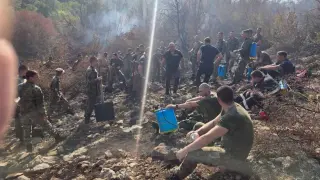 Голям пожар гори между Велико Търново и село Беляковец