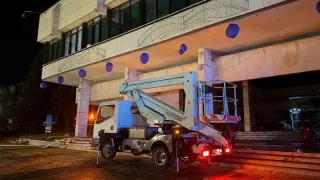 Пламна сградата на Община Троян