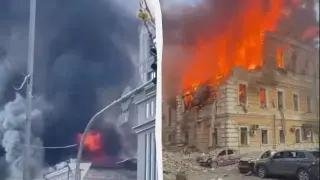 Руски дрон удари директно Академията на науките в Киев, има загинал