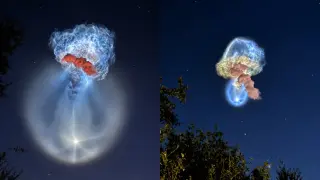 Ракета на SpaceX създаде огромна светеща „космическа медуза“ в небето над САЩ