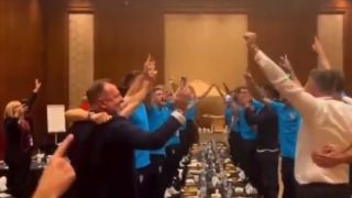 Скандално: Звезди от Мондиал 2022 пеят фашистка песен ВИДЕО