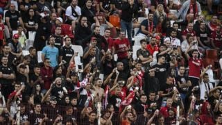 Фенове на ЦСКА с интересна проява на мача в Брюксел СНИМКА