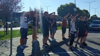 Топло посрещане на ЦСКА във Варна СНИМКИ