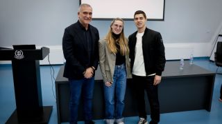 Пауло Нога и Станислав Шопов на среща със студенти