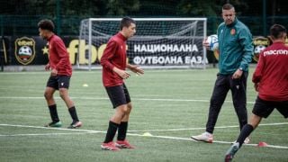 Националите до 15 години с Лука Маркес и един легионер