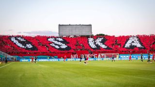 Сектор "Г" с красива хореография при завръщането на ЦСКА в Европа