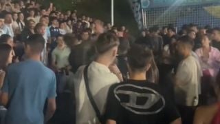 Бой на стадион "Юнак" по време на финала на Световното