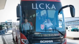 Кадри от заминаването на ЦСКА за Азербайджан