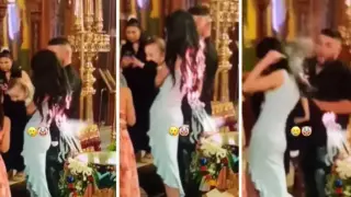 Кума се запали по време на кръщене в църква: Видеото е хит, вижте какво се случи!