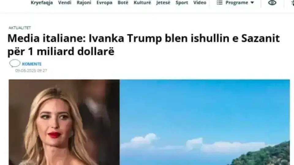 Скандал за милиарди: Иванка Тръмп хвърли око на цял остров в Албания, иска да го превърне в луксозен курорт
