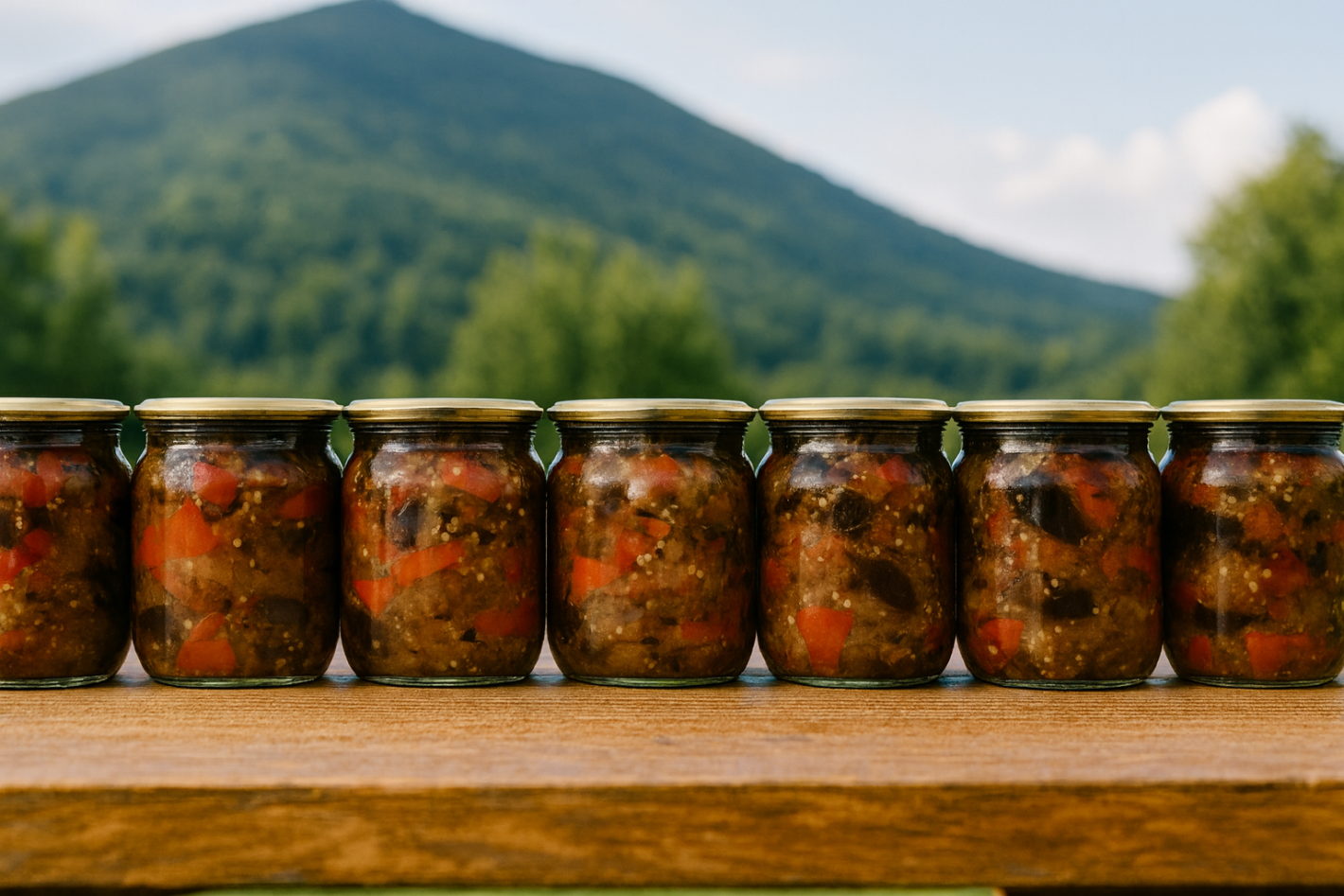 Най-вкусната зимнина: Класическа рецепта за салата от патладжан и чушки в буркани