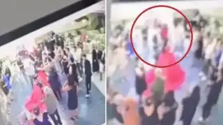 Трагедия: Огромен полилей се стовари върху булката, докато танцува Видео