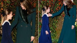 Сладък коледен момент: Кейт и Шарлот трогнаха всички в Уестминстър Снимки