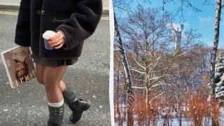 7 идеи как да носите пола и чорапогащник през зимата със стил Снимки