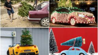 Важни съвети за возенето на коледната елха в автомобил СНИМКИ