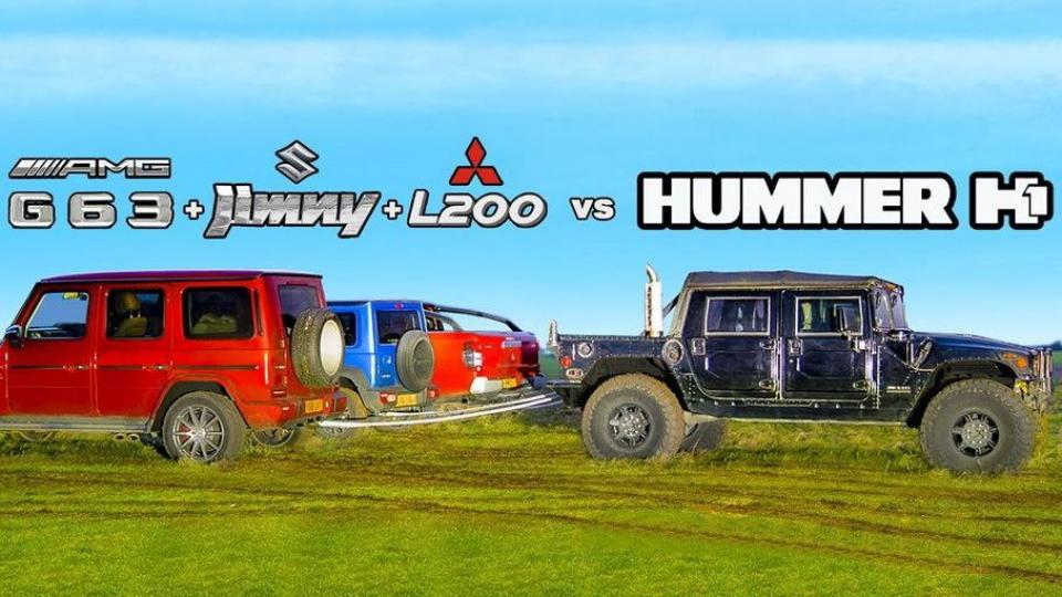 Вижте кой победи в дърпане между Hummer H1 и Mercedes-AMG G 63 ВИДЕО