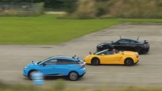 Не е за вярване как премина драг гонка на китайски хечбек с Lamborghini и Nissan GT-R ВИДЕО