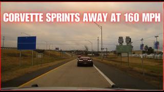 Този Corvette изчезна като призрак при гонка с полицаи ВИДЕО