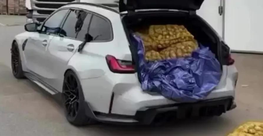 Практичността на спортно BMW бе демонстрирана по много необичаен начин ВИДЕО