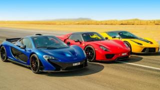 Сравниха в драг гонка Ferrari LaFerrari, Porsche 918 Spyder и McLaren P1 ВИДЕО