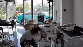 Подборка от зрелищни Видеа: Електрическа кола запали сама и потегли от собственика си