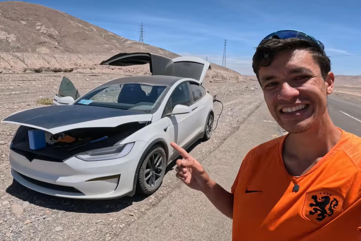 Шофьор на Tesla заседна в пустинята Атакама с 1% живот на батерията и намери решение