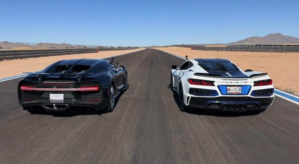 Подборка от зрелищни кадри: Bugatti загуби от по-слаба кола и почти 20 пъти по-евтина