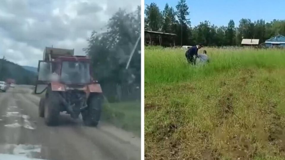 Кадри показват как пиян тракторист устрои диво преследване с полицаи
