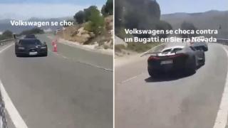 Подборка от зрелищни кадри: Volkswagen Polo блъсна Bugatti Tourbillon, струващ 3,8 млн. евро