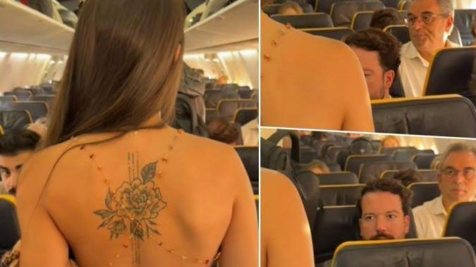 Жена влезе в самолет и мъжете зяпнаха: С какво ли е облечена?