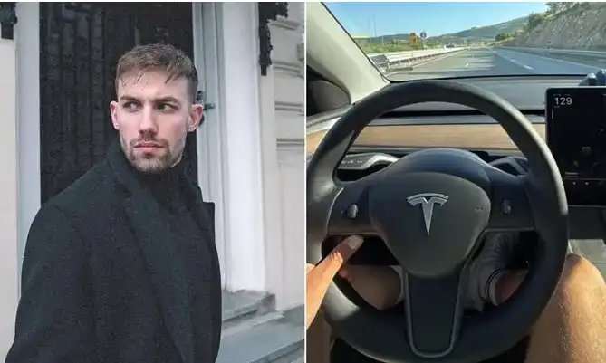 Ергенът Виктор подкара Тесла за 100 бона Снимки