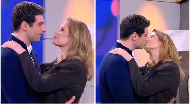 Алекс Сърчаджиева и Петър Дочев се целунаха страстно в ефир заради... Снимки